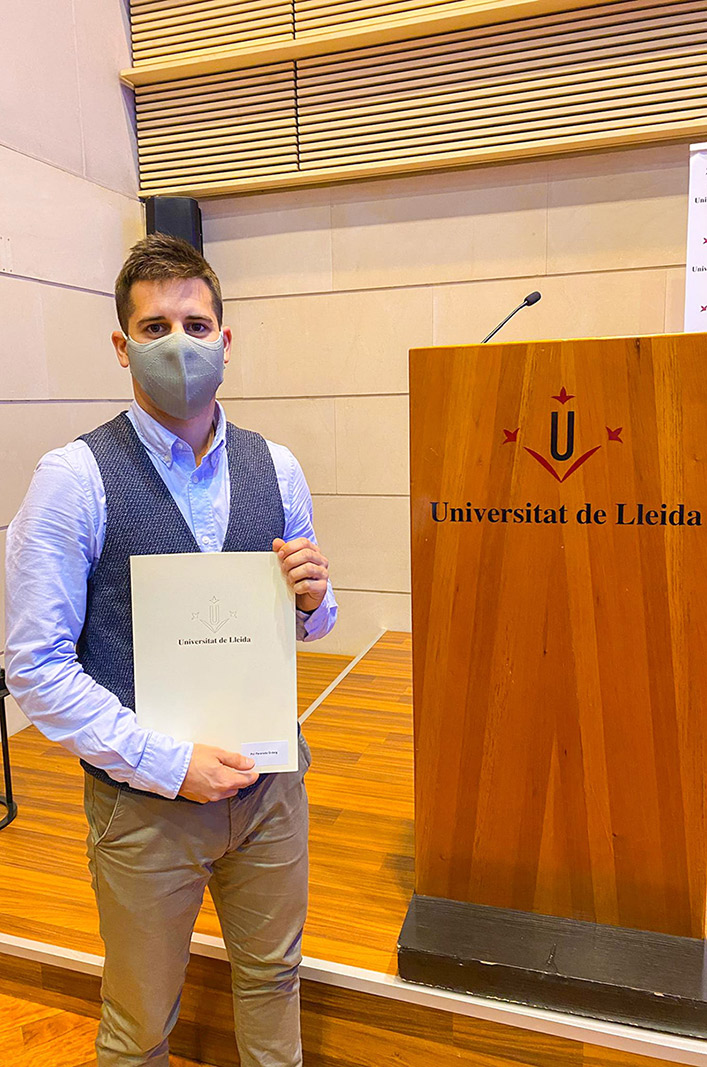Pol Parareda ingeniero de Aqpel, premio extraordinario del Máster en Ingeniería del Cuero de la UdL, informa Leather Cluster Barcelona