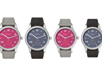 Fuera la timidez: los nuevos relojes Club Campus deep pink y blue purple de NOMOS