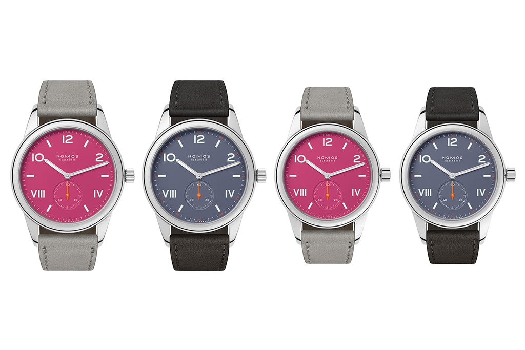 Fuera la timidez: los nuevos relojes Club Campus deep pink y blue purple de NOMOS