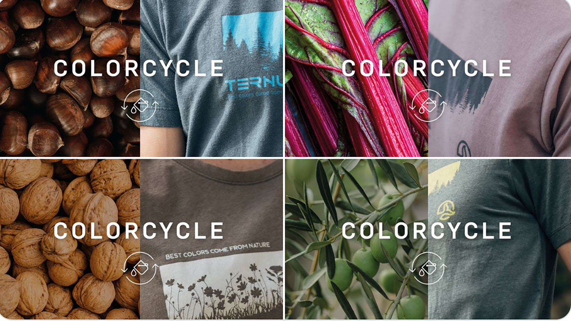 Ternua: camisetas ecológicas y sostenibles tintadas con residuos de remolacha, olivas, cáscaras de nuez y de castaña 