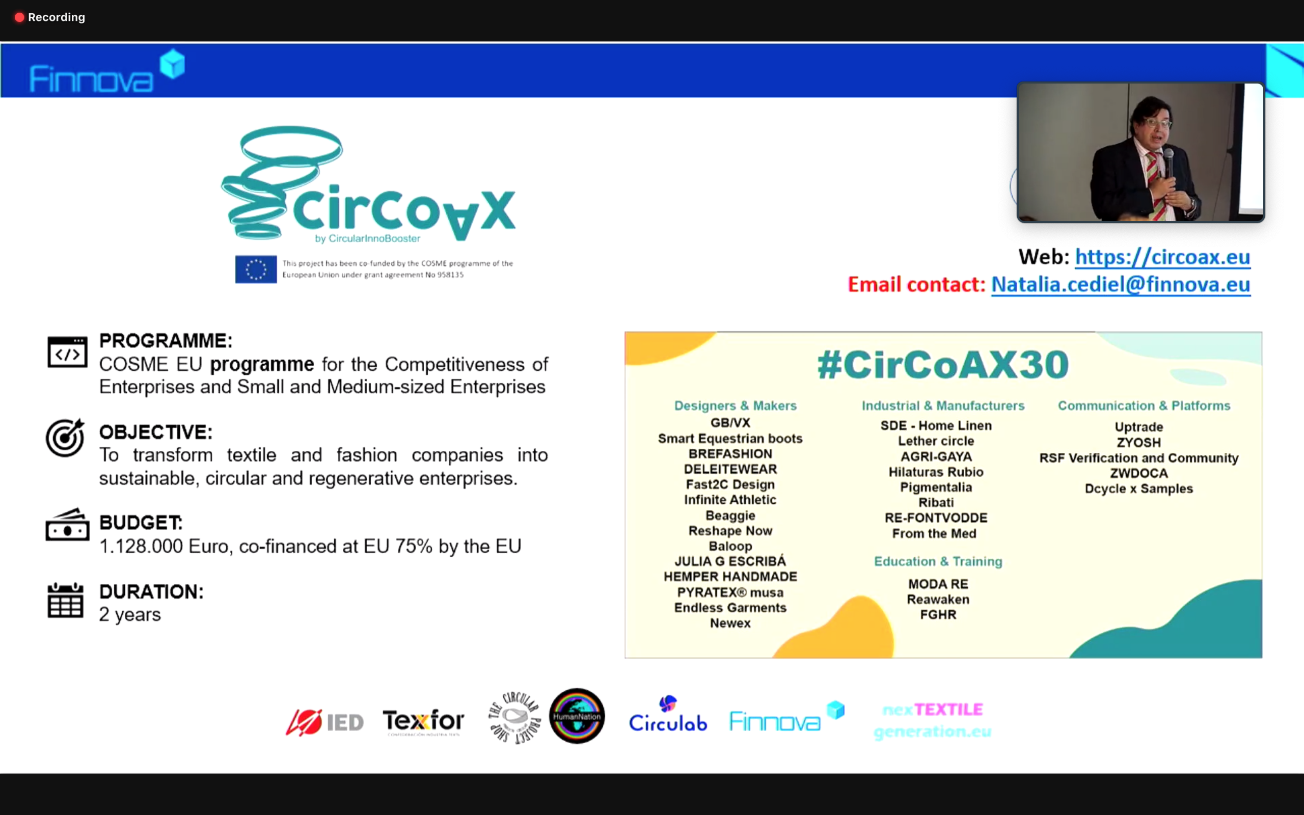 CirCoAx by CircularInnoBooster, ejemplo de buenas prácticas en la conferencia sobre Sostenibilidad y Economía circular en el sector textil celebrada en Lituania