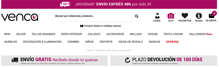 Venca nuevo catalogo hot sale