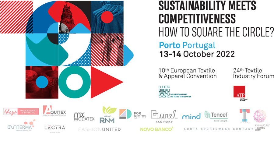 Euratex organiza la Convención Europea de Textil y Confección en Oporto los días 13 y 14 de octubre
