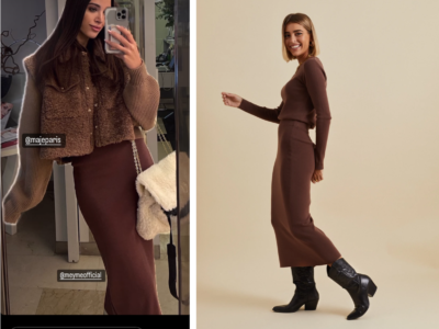 Teresa Bass tiene el total look marrón chocolate más favorecedor de la temporada... y es de Meyme