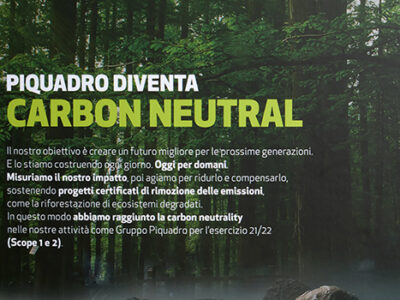 Piaquadro alcanza la neutralidad del carbono este 2022
