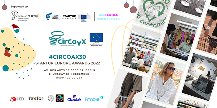 Finnova celebra este jueves la entrega de premios #CirCoAx30 Startup Europe Awards 2022