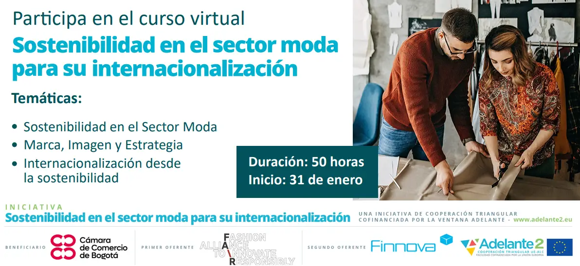 Curso virtual gratuito sobre sostenibilidad en el sector moda para su internacionalización