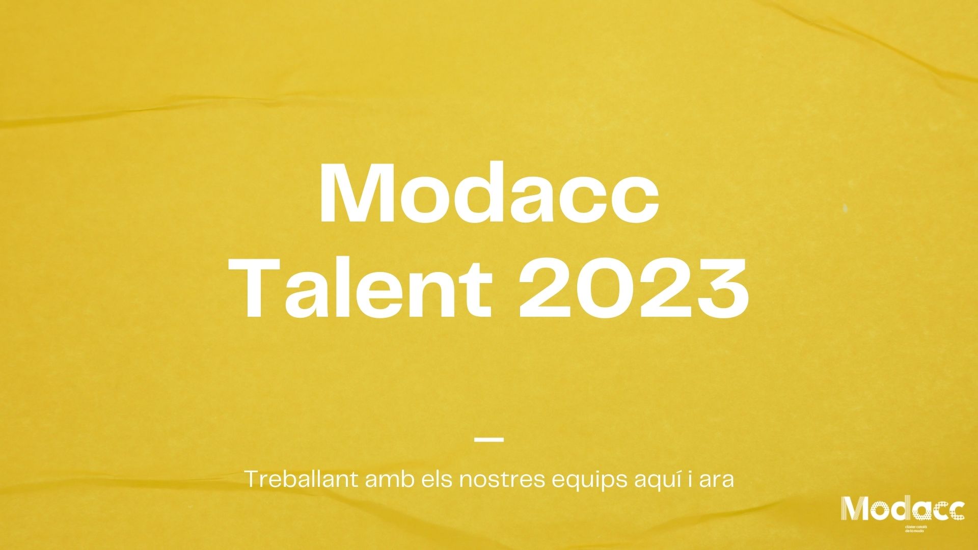 El Clúster Catalán de la Moda (Modacc) organiza el Modacc Talent 2023
