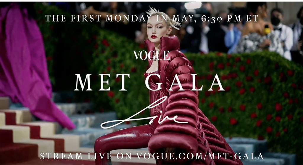 VOGUE retransmitirá la noche del 1 de mayo la alfombra roja de la MET GALA