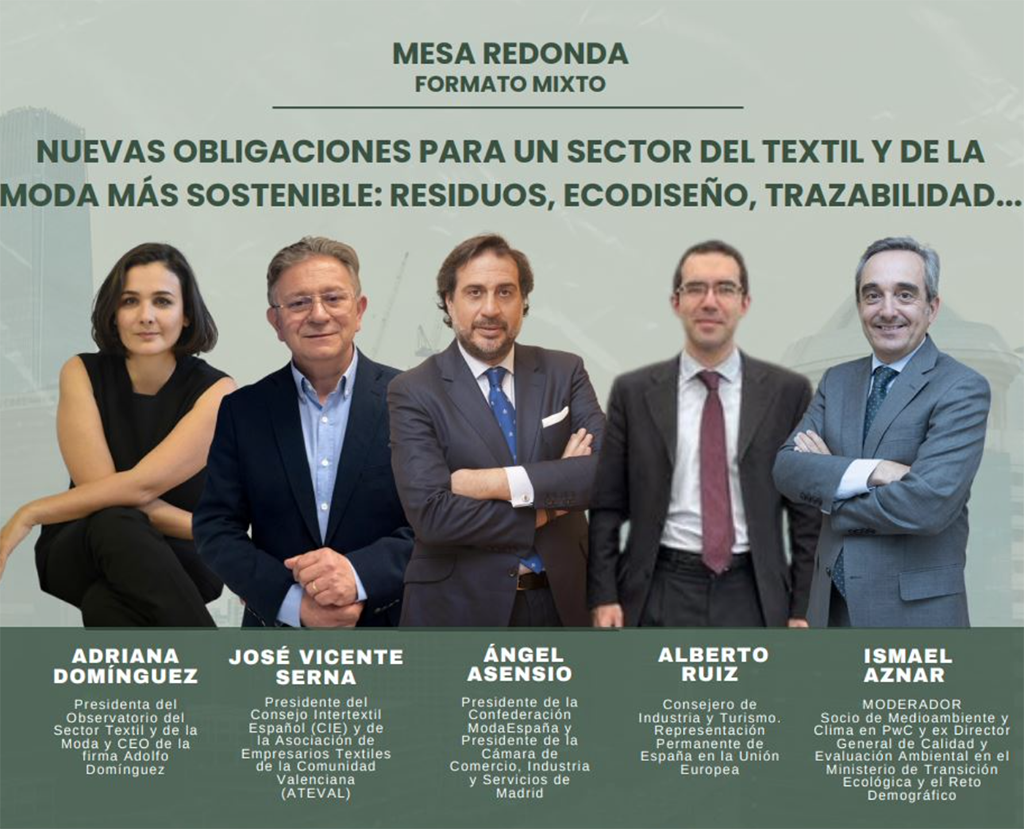 El Observatorio del sector textil y de la moda (OTYM) organiza una mesa redonda sobre las nuevas obligaciones para un sector textil más sostenible