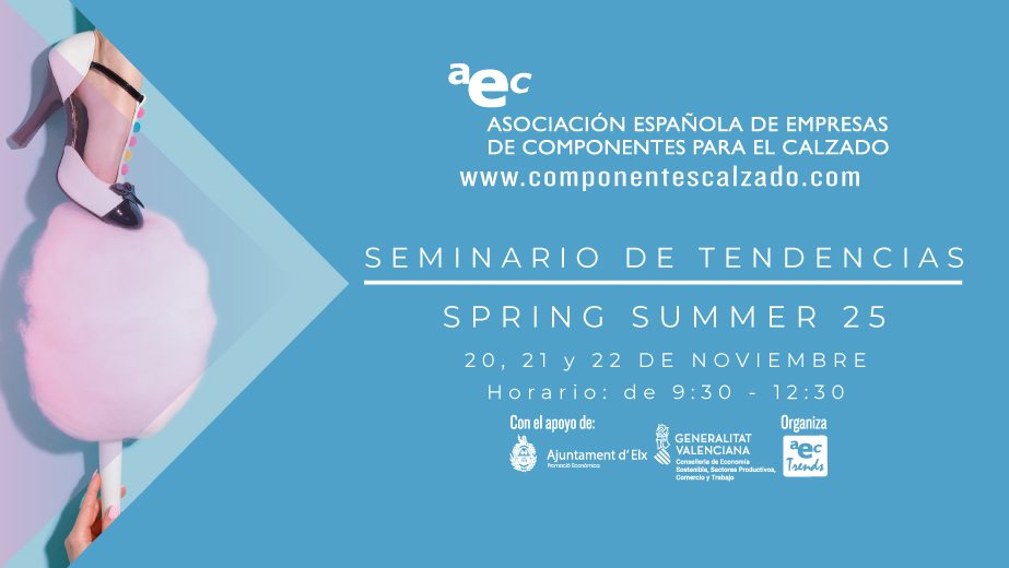 La Asociación Española de Empresas de Componentes para el Calzado (AEC) organiza un seminario de Tendencias de moda Primavera Verano 2025