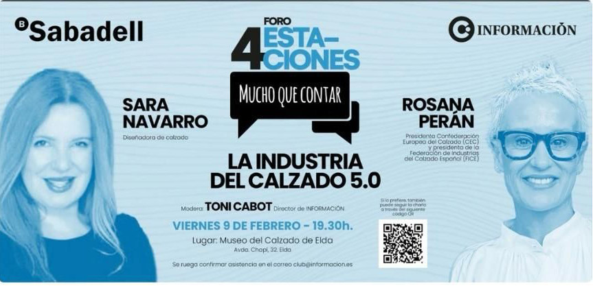 El BANCO SABADELL y el Club INFORMACIÓN organizan este viernes el Foro 4 Estaciones: "La industria del calzado 5.0"