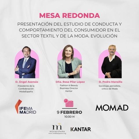 Confederación ModaEspaña y Kantar participan en Momad en la mesa redonda "Presentación del Estudio de Conducta y Comportamiento del Consumidor en el Sector Textil y de la Moda"