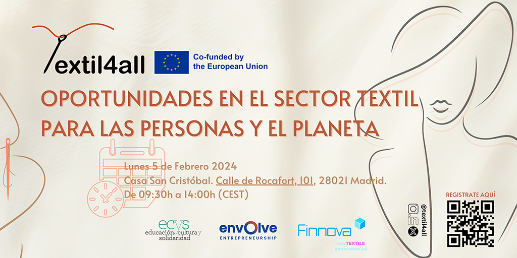 Este lunes5 de febrero tiene lugar Jornada “Oportunidades el sector textil para las personas y el planeta”