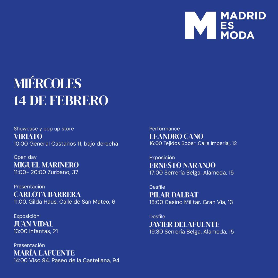 Todas las actividades de hoy 14 de febrero de Madrid es Moda