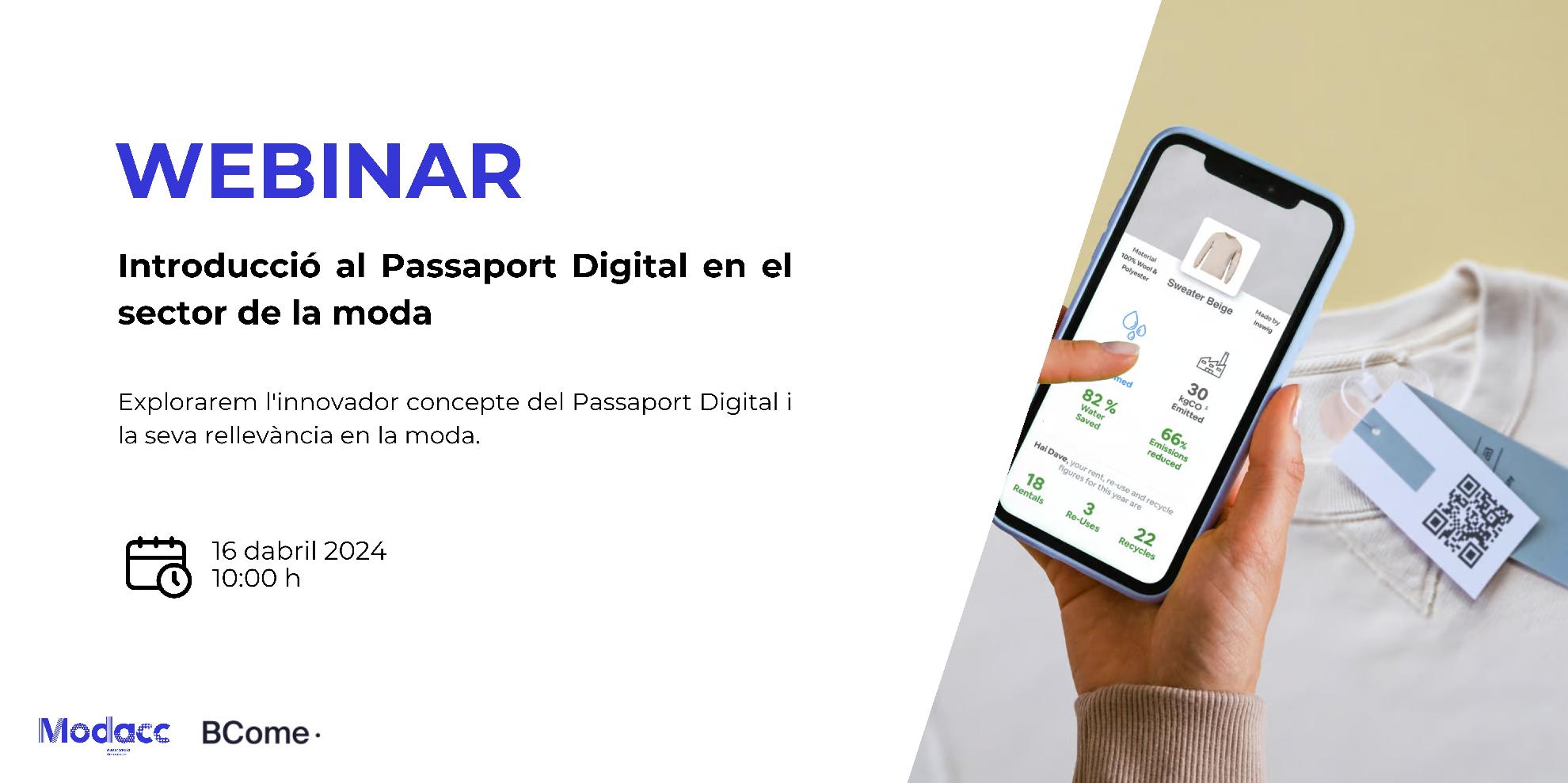 El Clúster Catalán de la Moda (Modacc) organiza el Webinar 'Introducción al pasaporte digital en el sector de la moda'