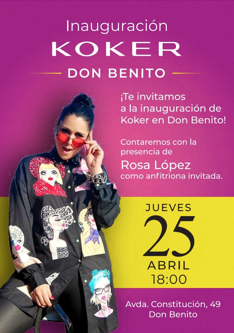 Koker aterriza este jueves en Don Benito con Rosa López y una explosión de moda