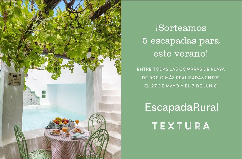 Textura y EscapadaRural celebran la nueva colección de playa de la marca textil con sorteos de escapadas en alojamientos rurales