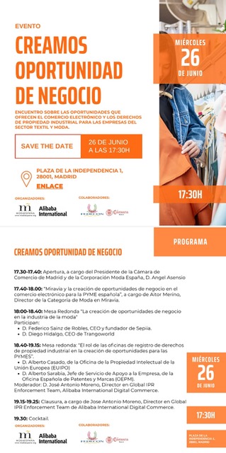 No te pierdas mañana la jornada de Confederación ModaEspaña y Alibaba International: "Creamos Oportunidades de Negocio"