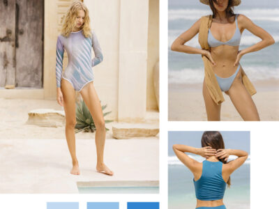 Los tonos azules son los protagonistas en la línea de swimwear sostenible de Maria Malo