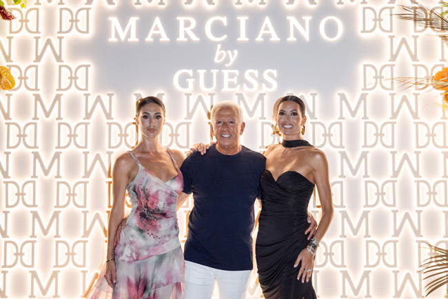 Cecilia Rodríguez, Paul Marciano y Elisabetta Gregoraci