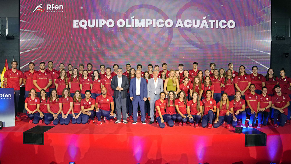 Scotta acompaña a la selección española en la presentación previa a los Juegos Olímpicos 2024