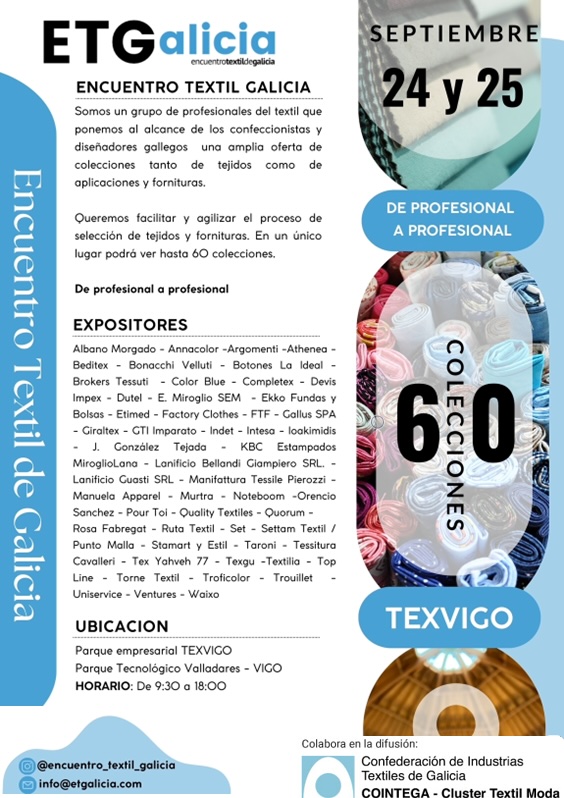 Encuentro textil ETGalicia entre proveedores textiles y empresas de moda