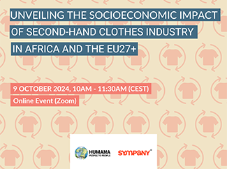 Oxford Economics, Humana People to People y Stichting Sympany presentan el estudio "El impacto socioeconómico de la industria de la ropa de segunda mano en África y la UE27+"