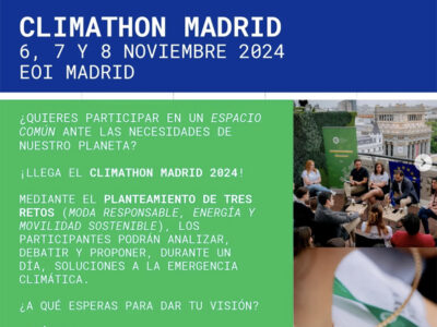 La Fundación Academia de la Moda Española (FAME) promueve el Climathon Madrid con el Reto Moda Responsable