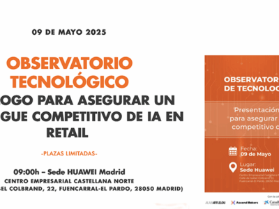 La Asociación Española del Retail (AER) organiza la Presentación del Decálogo para asegurar un despliegue competitivo de IA en Retail el próximo día 9 de mayo