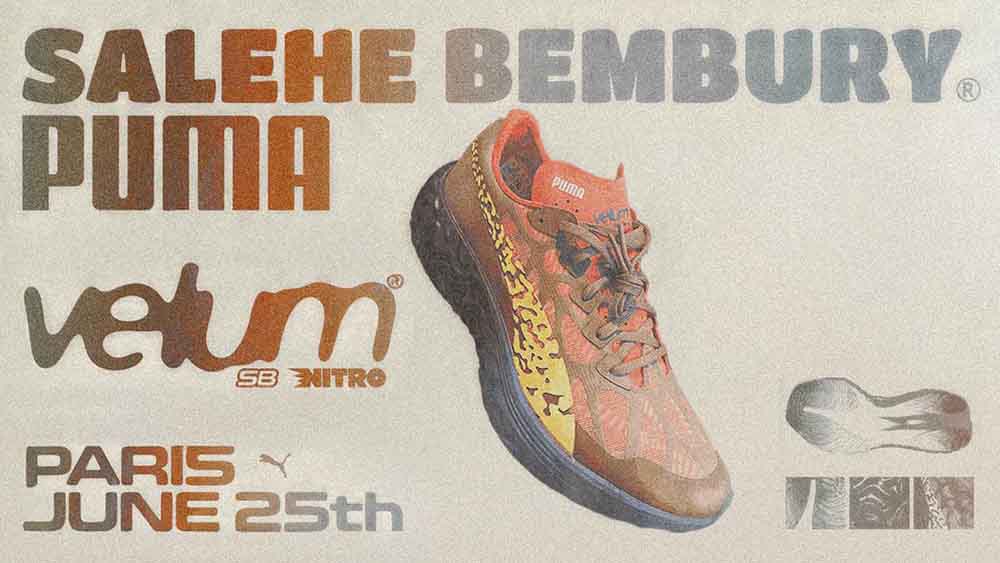 La Semana de la Moda de París de Puma y Salehe Bembury Brand Experience presentan Velum, la nueva zapatilla de la marca que es una belleza biométrica