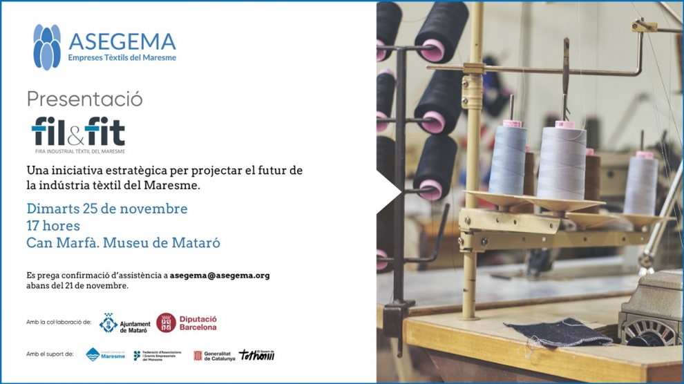 El Maresme se reivindica como motor del textil industrial con la iniciativa “fil&fit”