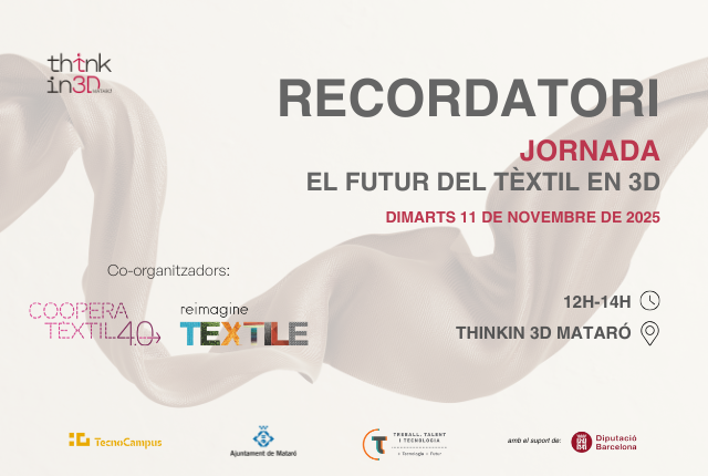 Innovación textil en 3D: la jornada que da forma al futuro del sector en Mataró