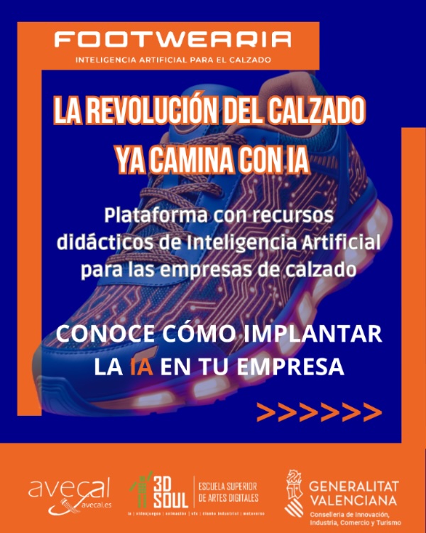 AVECAL y 3DSOUL presentan FOOTWEARIA, la nueva plataforma de IA para impulsar la digitalización del sector del calzado