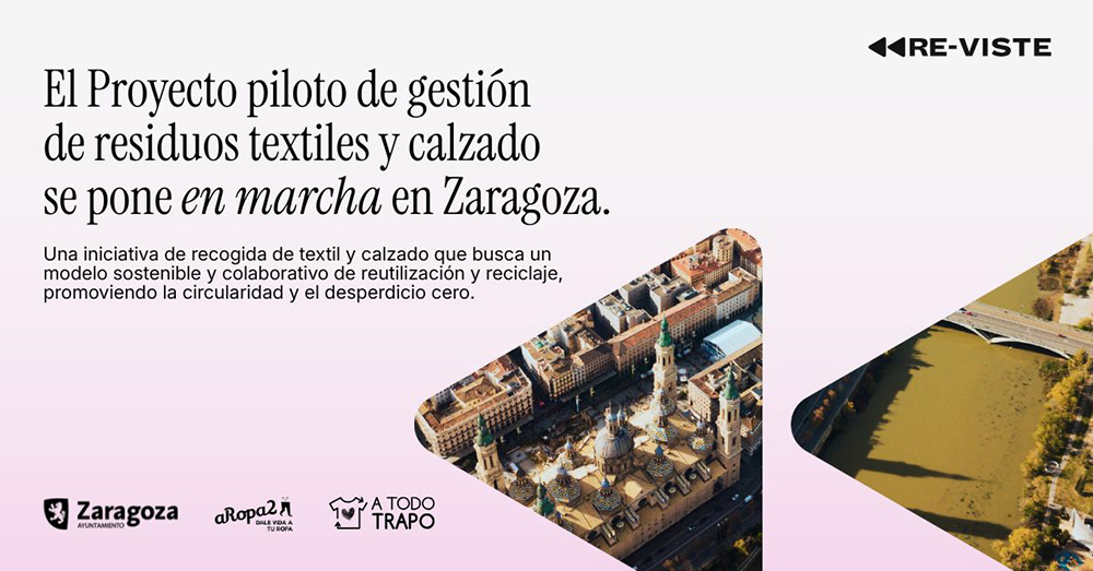 El proyecto piloto de gestión de residuos textiles y calzado impulsado por RE-VISTE se pone en marcha en Zaragoza