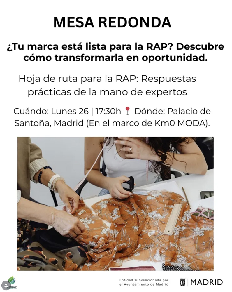 Km0 MODA organiza la Jornada sectorial “Retos y oportunidades de la Responsabilidad Ampliada del Productor (RAP)”
