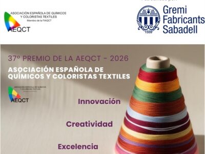 El Gremi de Fabricants de Sabadell impulsa la innovación textil respaldando el 37º Premio de la Asociación Española de Químicos y Coloristas Textiles (AEQCT)