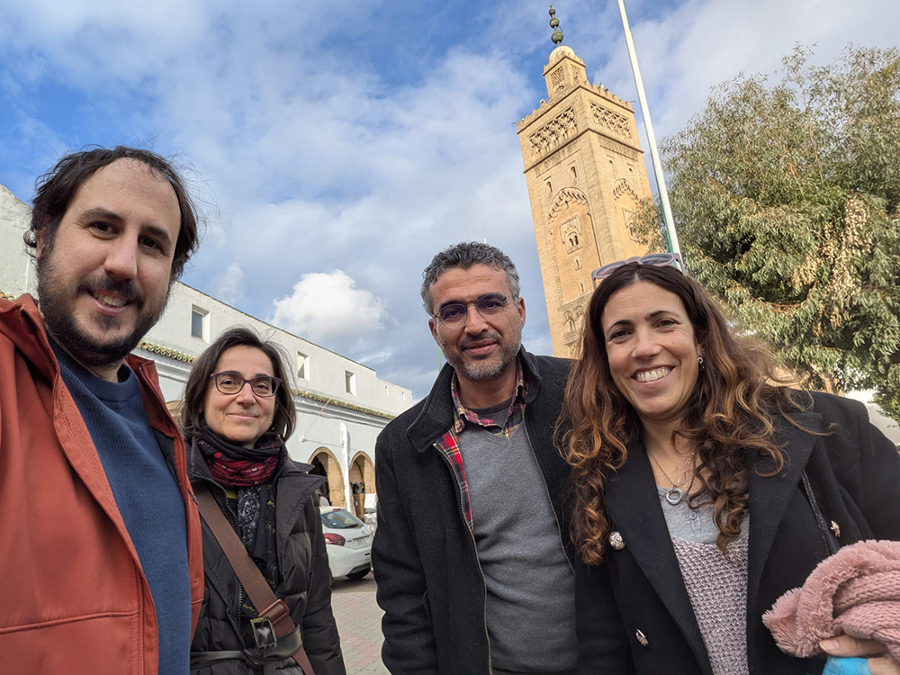 De izquierda a derecha: Josep Casamada, Paola Telera (Especialista textil en el Centro Estero per l'Internazionalizzazione), Omar Boujaj (Clúster Manager de C2TM) y Ariadna Detrell
