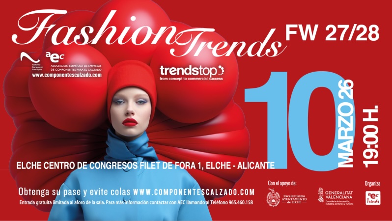 La Asociación Española de Empresas de Componentes para el Calzado (AEC) y TrendStop revelarán el 10 de marzo las claves que marcarán el futuro del calzado y sus componentes