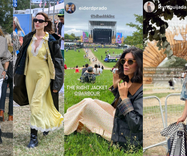 Las celebrities eligen Barbour para lucir  en los festivales del verano: Glastonbury y BBK Live