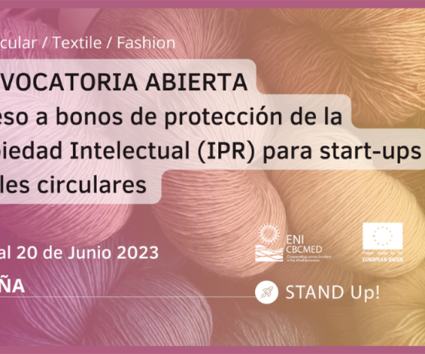Texfor promueve la convocatoria para bonos de protección de la Propiedad Intelectual para startups textiles circulares del proyecto europeo STAND Up!