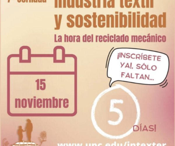 La Confederación de la Industria Textil (Texfor) confirma su participación en la 7ª jornada Industria textil y sostenibilidad de Intexter