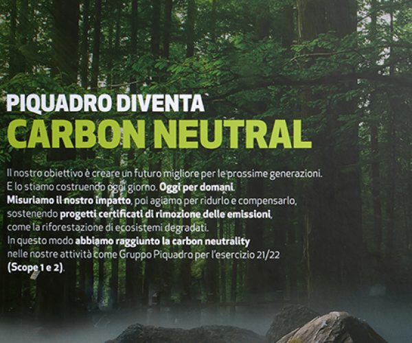 Piaquadro alcanza la neutralidad del carbono este 2022