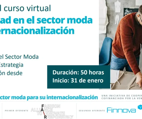 Curso virtual gratuito sobre sostenibilidad en el sector moda para su internacionalización