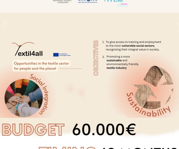 El proyecto europeo TEXTIL4ALL ofrecerá formación y oportunidades laborales en el sector textil a mujeres de Madrid y Tesalónica