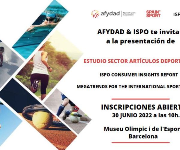 Afydad e Ispo presentan el día 30 de junio sus estudios de mercado sobre el sector de artículos deportivos