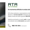 La Federación Nacional de Asociaciones de Trabajadores Autónomos (ATA) ofrece un teléfono gratuito con información útil para autónomos de las zonas afectadas por la Dana