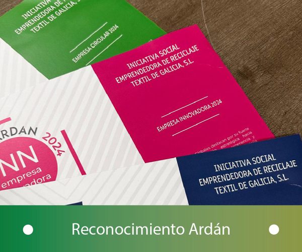 Iniciativa Social Emprendedora de Reciclaje Textil de Galicia SL (INSERTEGA) recibe el reconocimiento de los indicadores Ardán 2024