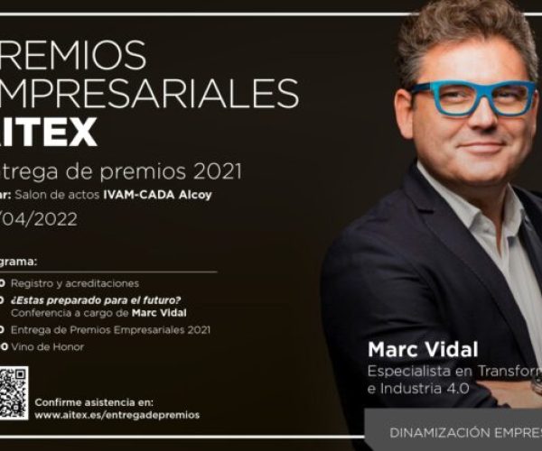 AITEX anuncia su III Edición de los Premios Empresariales el próximo 7 de abril