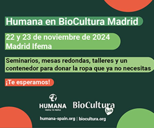 Humana participa en Biocultura Madrid para hablar de textil usado y agricultura urbana